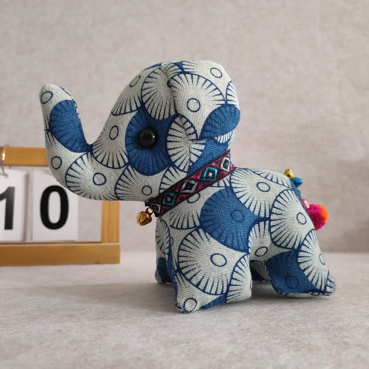 Tie-Dye Elephant Blind Box, Handmade Fabric Ornament, Random Style Desktop Gift