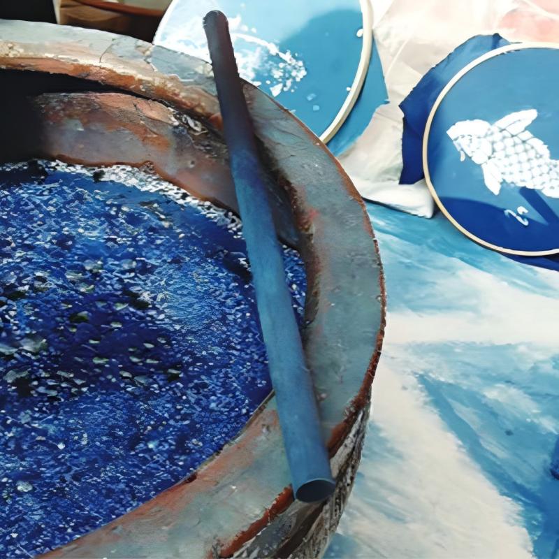 Tie-Dye Woven Vase with Fabric Flowers, Handmade Jute Wrapped Bottle, Positive Energy Gift