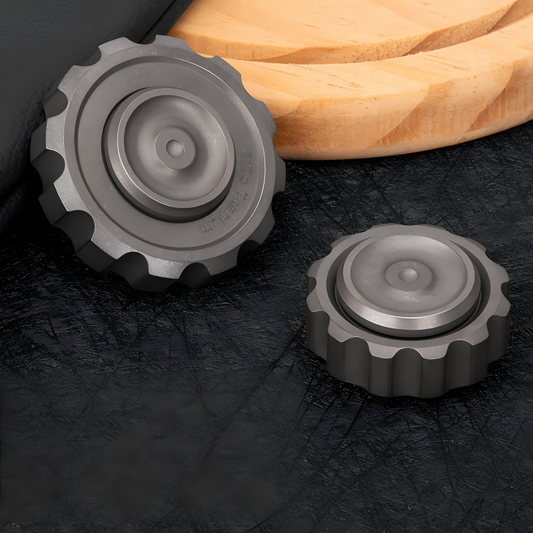 Titanium Alloy Gear Fingertip Spinner | Silent Anti-Shake EDC Stress Relief Toy | Engravable