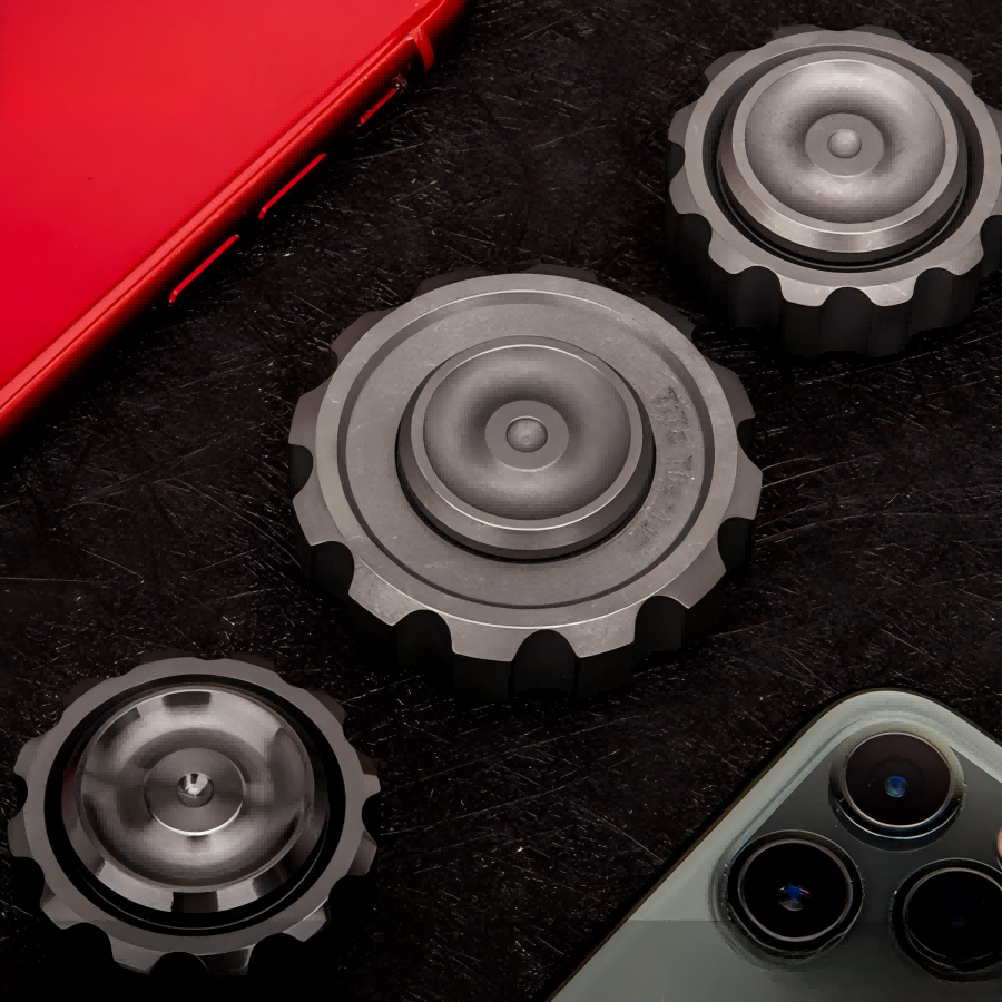Titanium Alloy Gear Fingertip Spinner | Silent Anti-Shake EDC Stress Relief Toy | Engravable