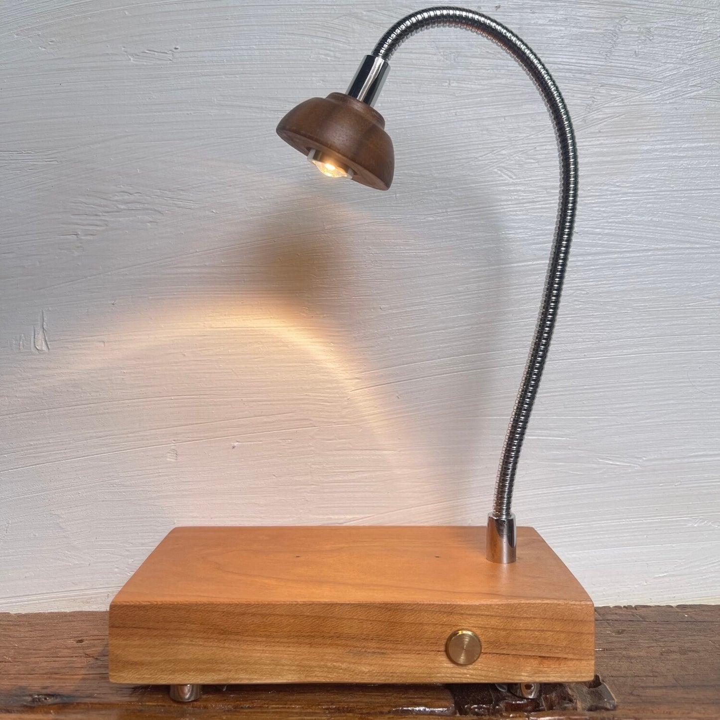 Cat & Cabinet Wood Night Light | Rosewood Walnut Cherry Desk Sculpture | Engravable Rechargeable Decor