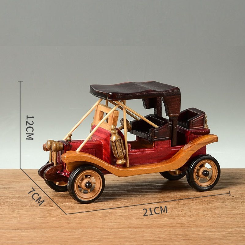 Vintage Wooden Vehicle Blind Box - wooden model, blind box, collectible - close-up shot