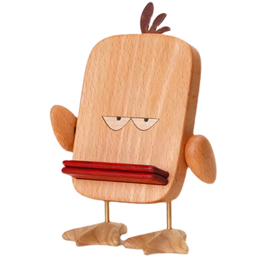 Wooden Duck-shaped phone stand