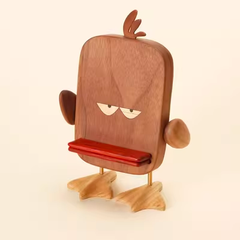 Wooden Duck-shaped phone stand
