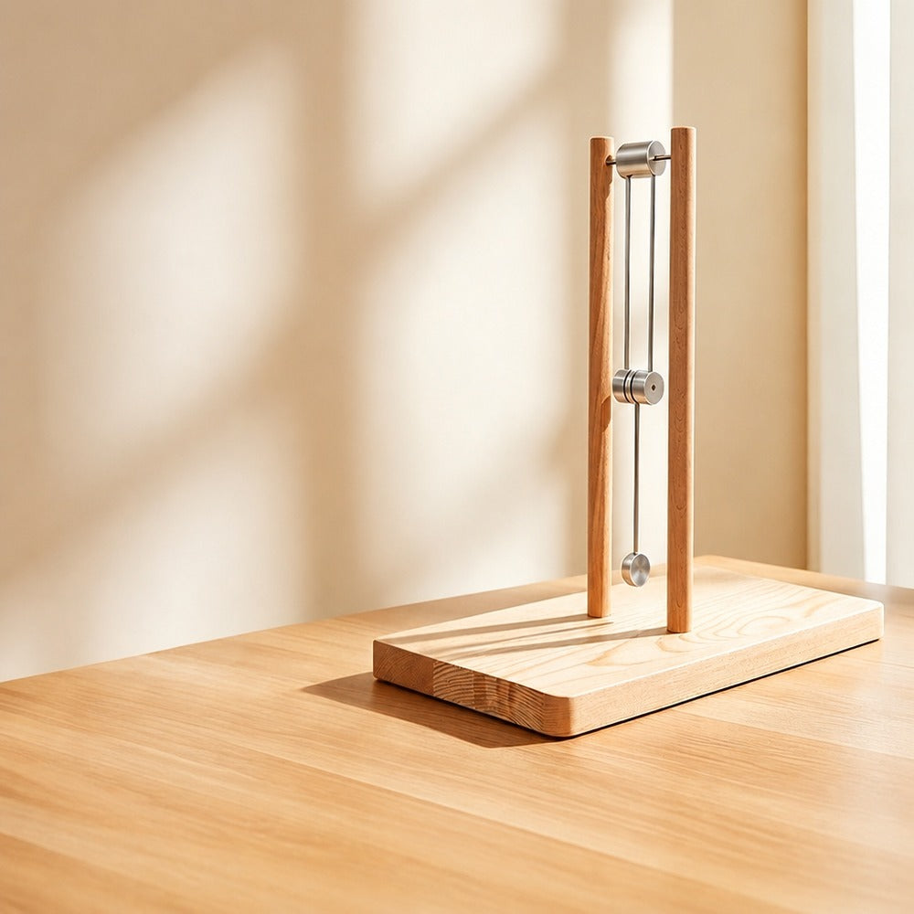 Wooden chaos double pendulum desk ornament