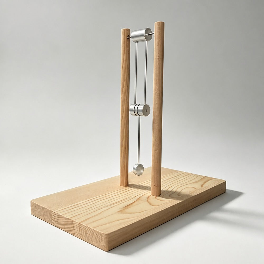 Wooden chaos double pendulum desk ornament