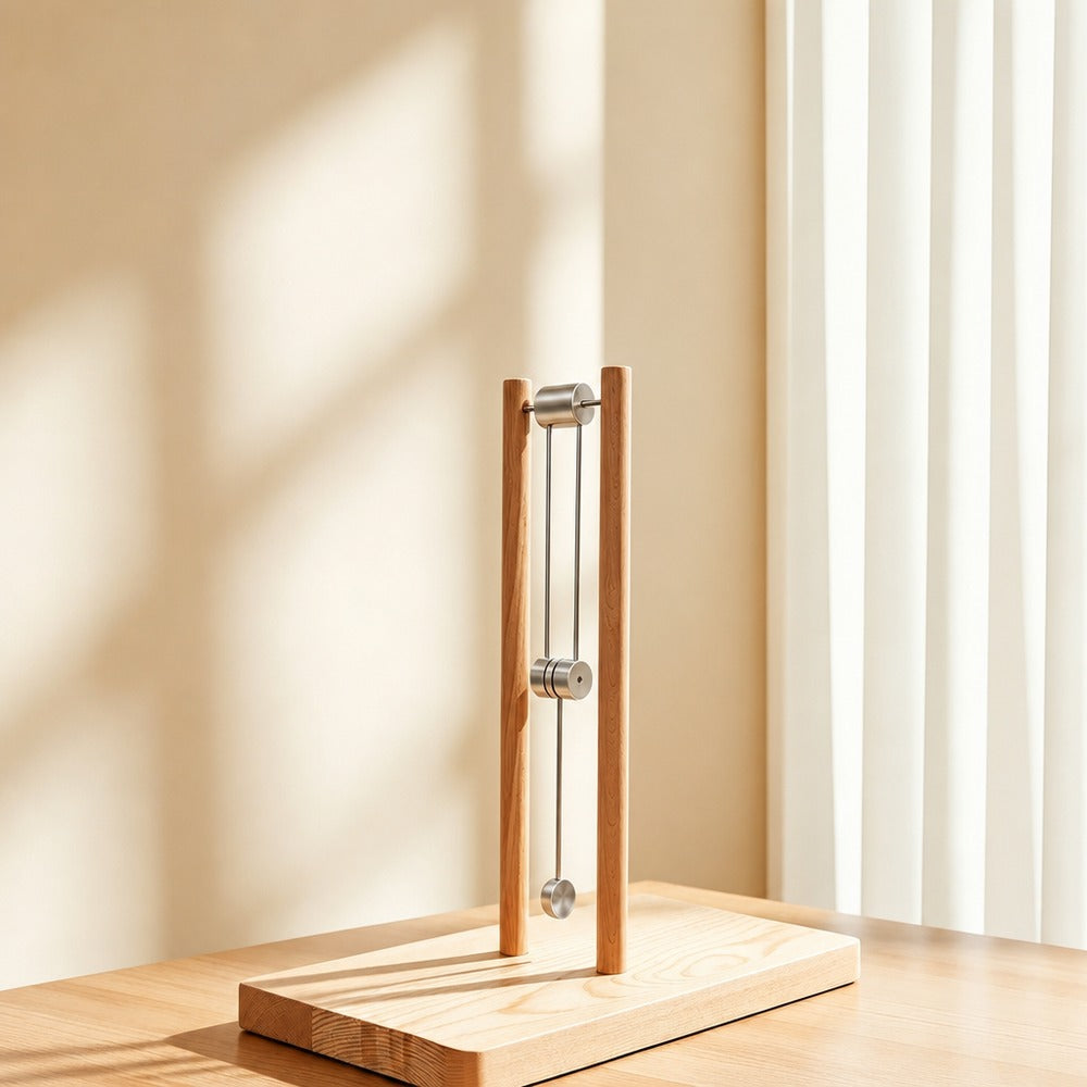 Wooden chaos double pendulum desk ornament