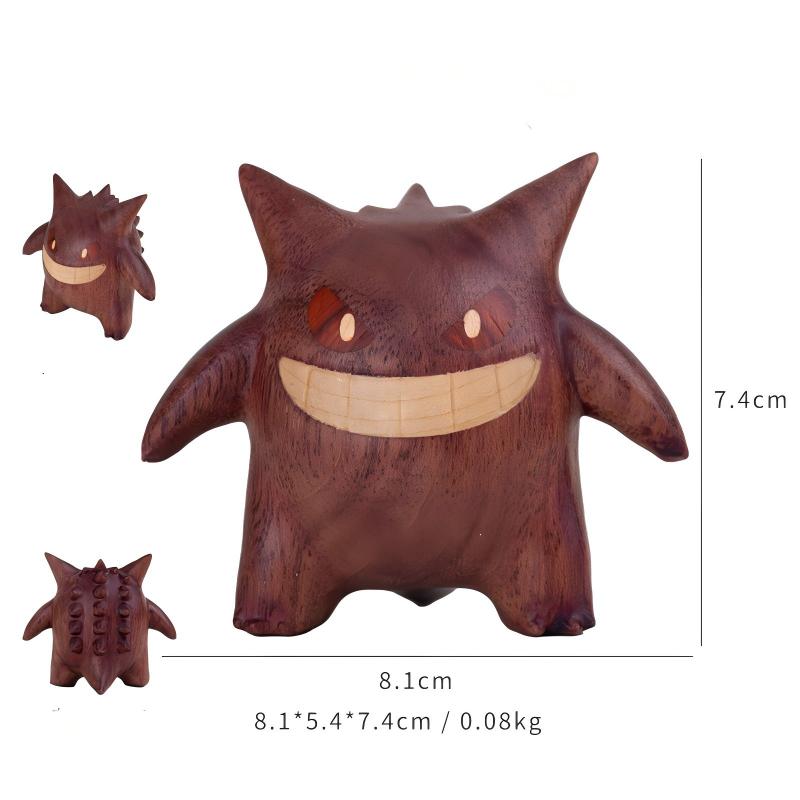 Wooden Character Figurine Set | Handcrafted Witch & Monster | Desktop Ornament Gift