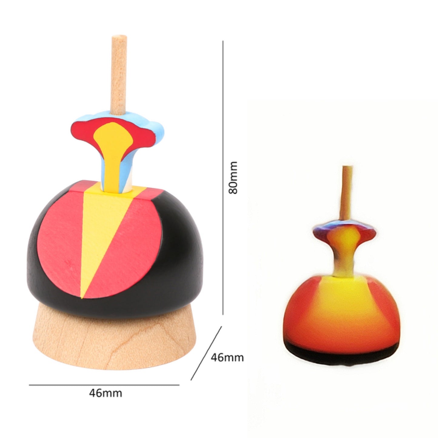 Wooden Spinning Top Blind Box | Handcrafted Desktop Toy | Random Style Gift Set
