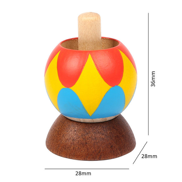 Wooden Spinning Top Blind Box | Handcrafted Desktop Toy | Random Style Gift Set