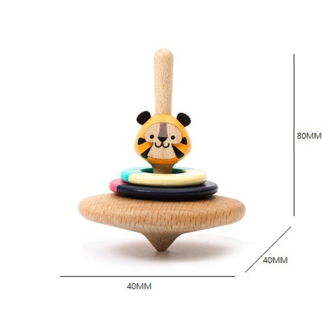 Wooden Spinning Top Blind Box | Handcrafted Desktop Toy | Random Style Gift Set