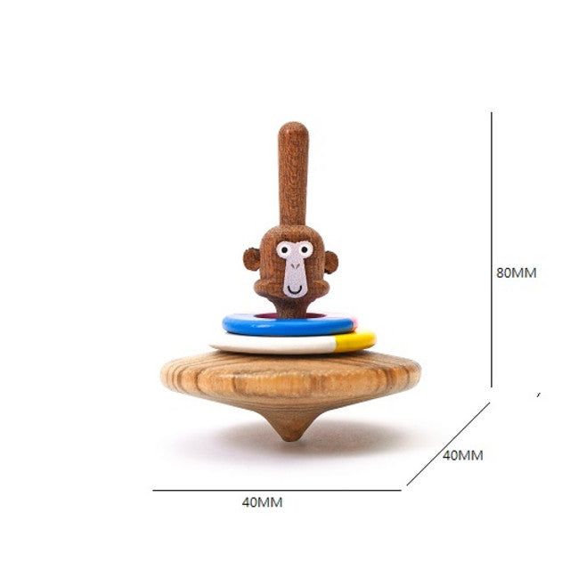 Wooden Spinning Top Blind Box | Handcrafted Desktop Toy | Random Style Gift Set