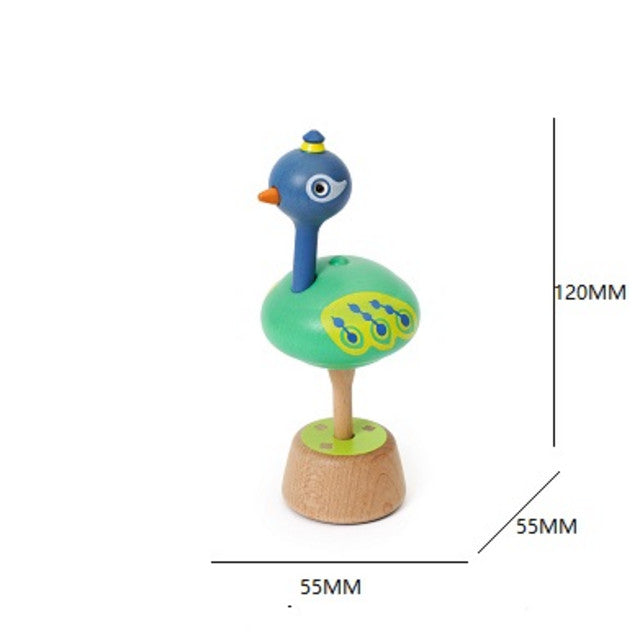 Wooden Spinning Top Blind Box | Handcrafted Desktop Toy | Random Style Gift Set