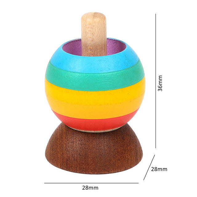 Wooden Spinning Top Blind Box | Handcrafted Desktop Toy | Random Style Gift Set