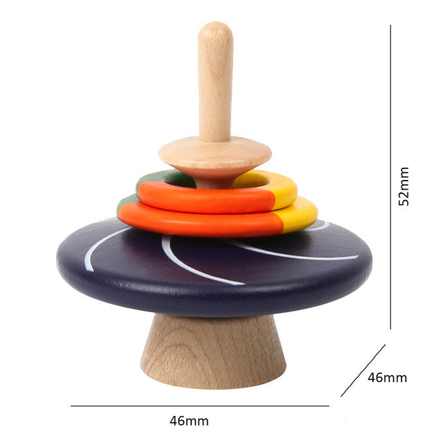 Wooden Spinning Top Blind Box | Handcrafted Desktop Toy | Random Style Gift Set