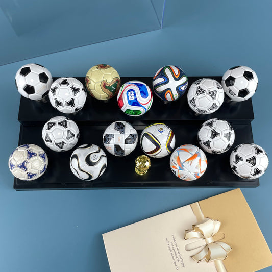 World Cup Mini Football Collection Box Set | 15-Piece Historic Match Ball Replicas | Football Fan Gift