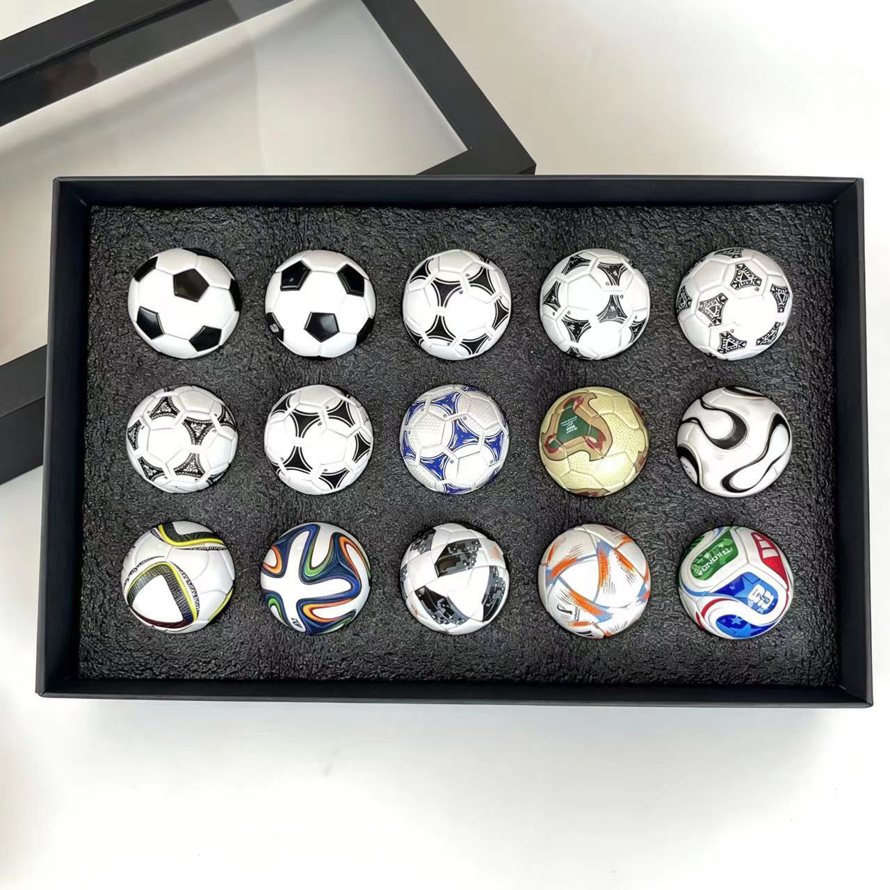 World Cup Mini Football Collection Box Set | 15-Piece Historic Match Ball Replicas | Football Fan Gift