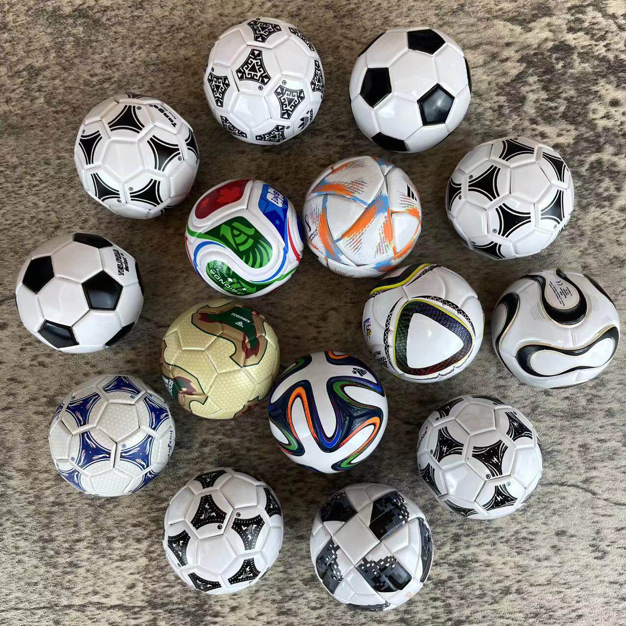 World Cup Mini Football Collection Box Set | 15-Piece Historic Match Ball Replicas | Football Fan Gift