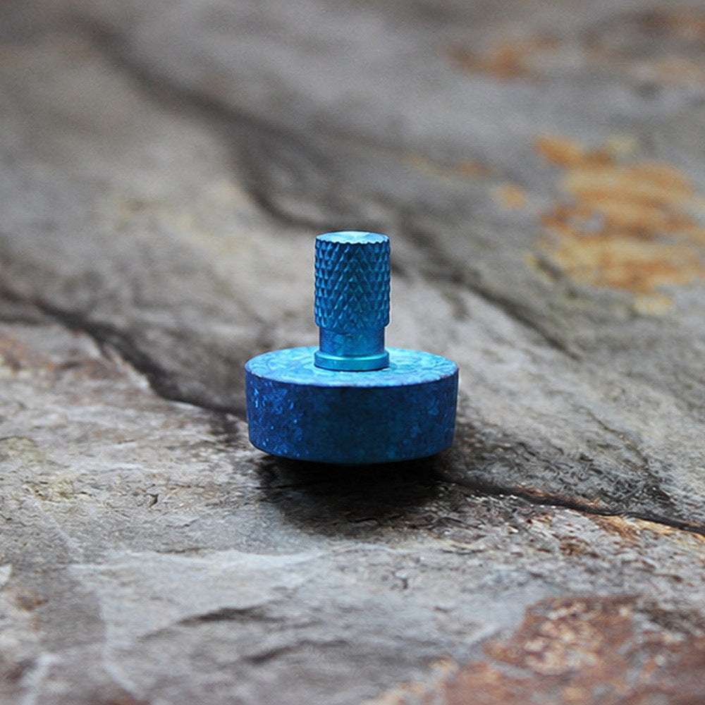 XGEDC Titanium Ice Crystal Spinner Top - Ice Crystal Sky Blue, TC4 Hand Twister with Ceramic Tip, Premium Desk Toy