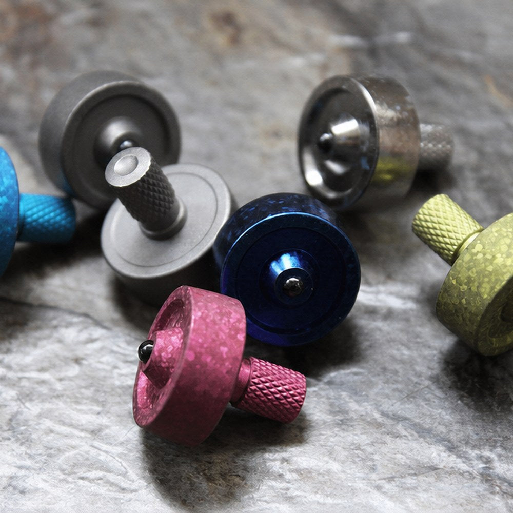 XGEDC Titanium Ice Crystal Spinner Top, TC4 Hand Twister with Ceramic Tip, Premium Desk Toy