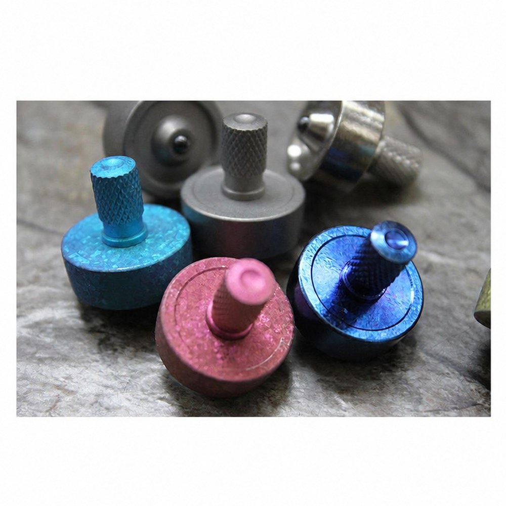 XGEDC Titanium Ice Crystal Spinner Top, TC4 Hand Twister with Ceramic Tip, Premium Desk Toy