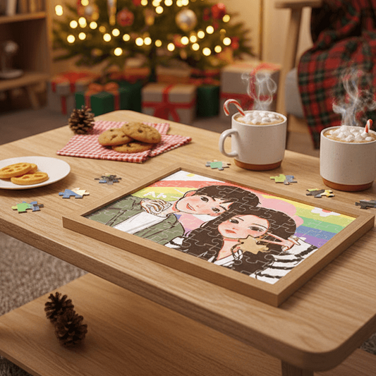 Customized Couple Photo Puzzle for Christmas Gift