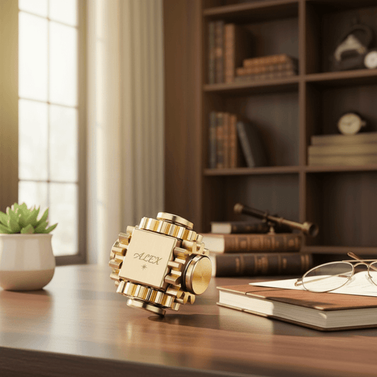 Your Personalized Orbit | Custom Engraved Brass Kinetic Spinner