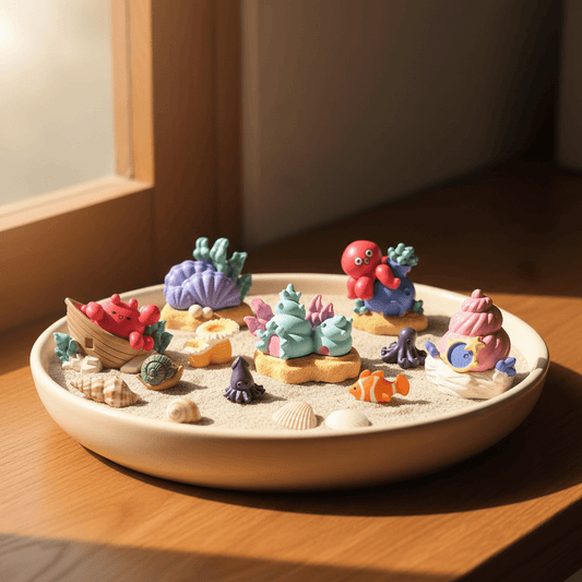 Coral Cove Mini Figurine Set | Pocket-Sized Ocean Adventure | Cute Sea Creature Collection