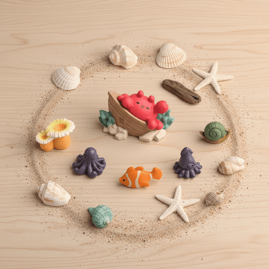 Coral Cove Mini Figurine Set | Pocket-Sized Ocean Adventure | Cute Sea Creature Collection