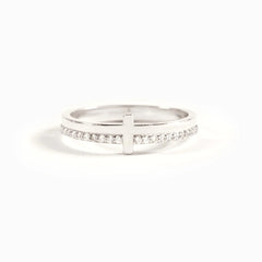 Personalized Minimalist Cross Ring for Women