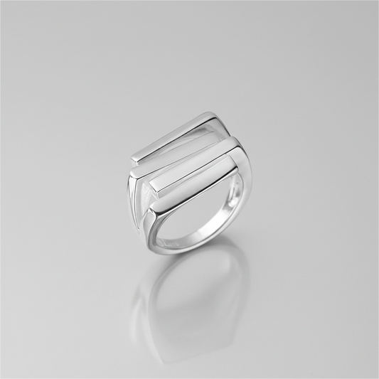 The Harmony Stack Ring | Adjustable Sterling Silver