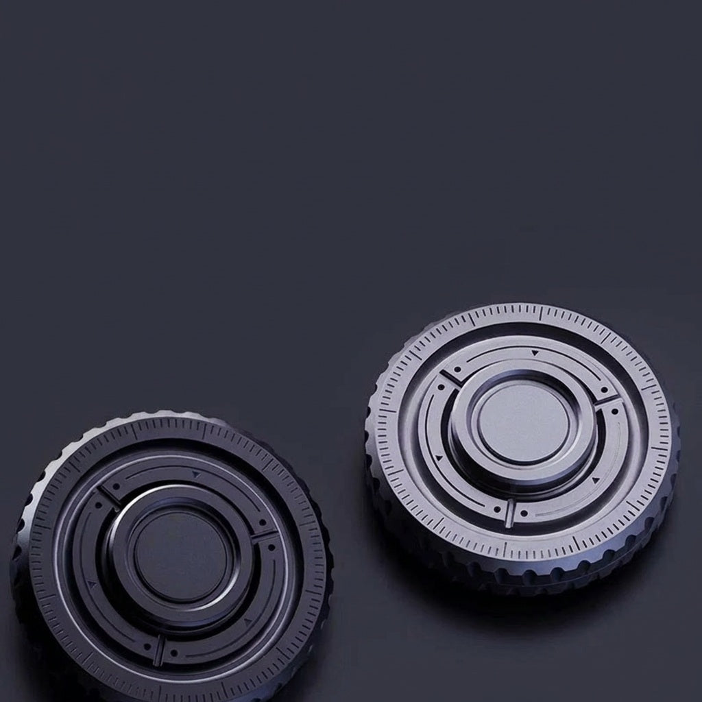 3-in-1 Stainless Steel Fidget Spinner | EDC Clicker Coin Stress Relief Toy