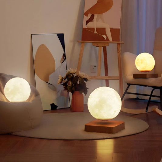 Magnetic Levitation Moon Lamp | 3-Level Warm Dimmer