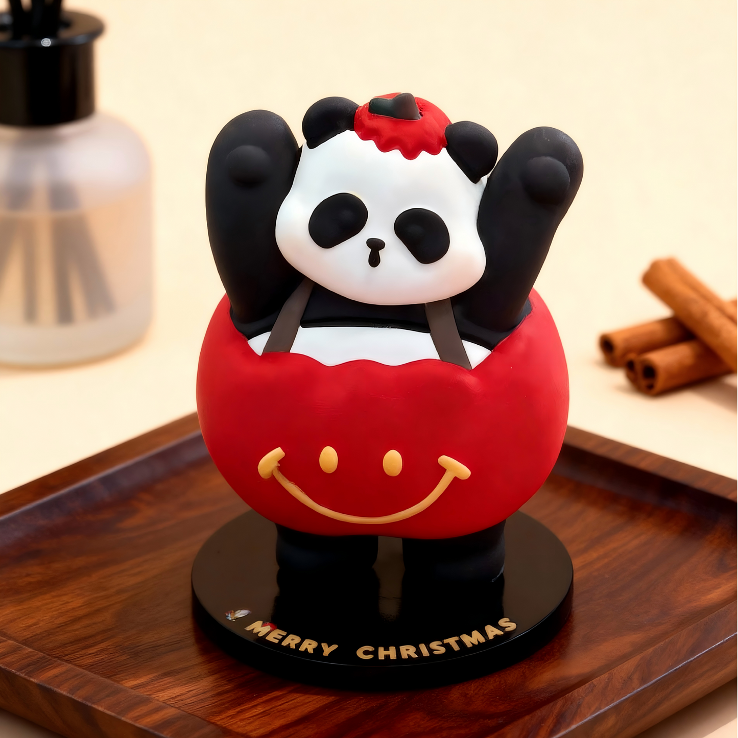 Handcrafted panda aromatherapy ornament