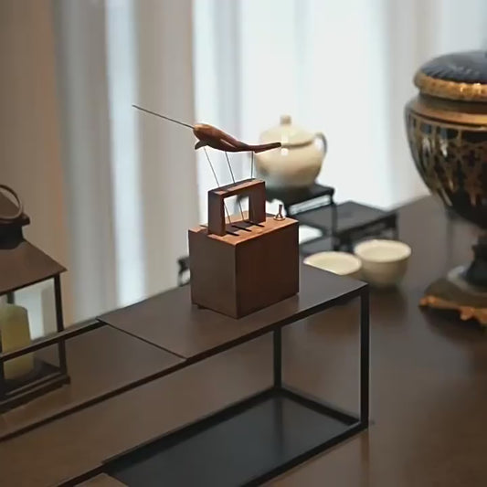 Whale Kinetic Music Box | Handcrafted Wood Art with Mechanical Movement