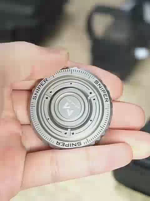 3-in-1 Stainless Steel Fidget Spinner | EDC Clicker Coin Stress Relief Toy