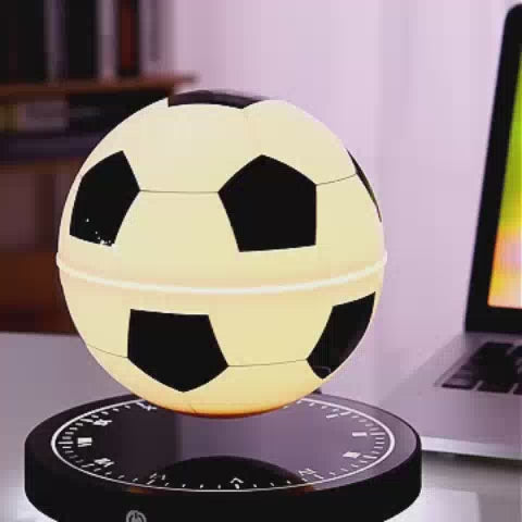 MagneticLevitatingFootballLampBluetoothSpeakerClock