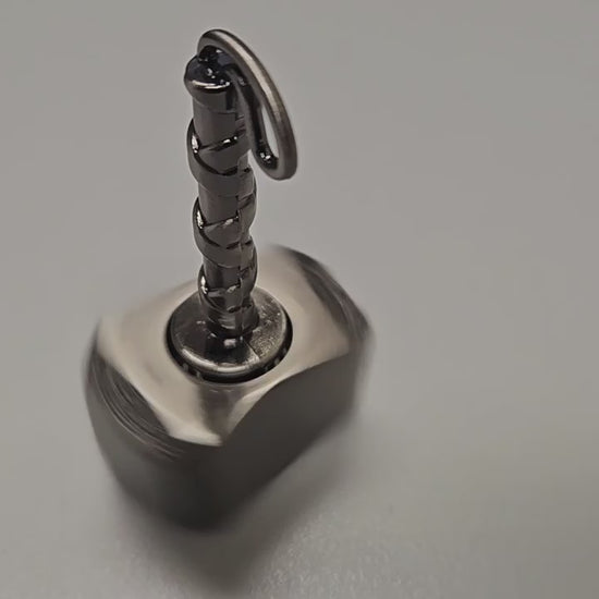 Brass Spinning Top | Premium Metal Fidget Toy | Stress Relief Desktop Gift - close-up view of handcrafted spinning top