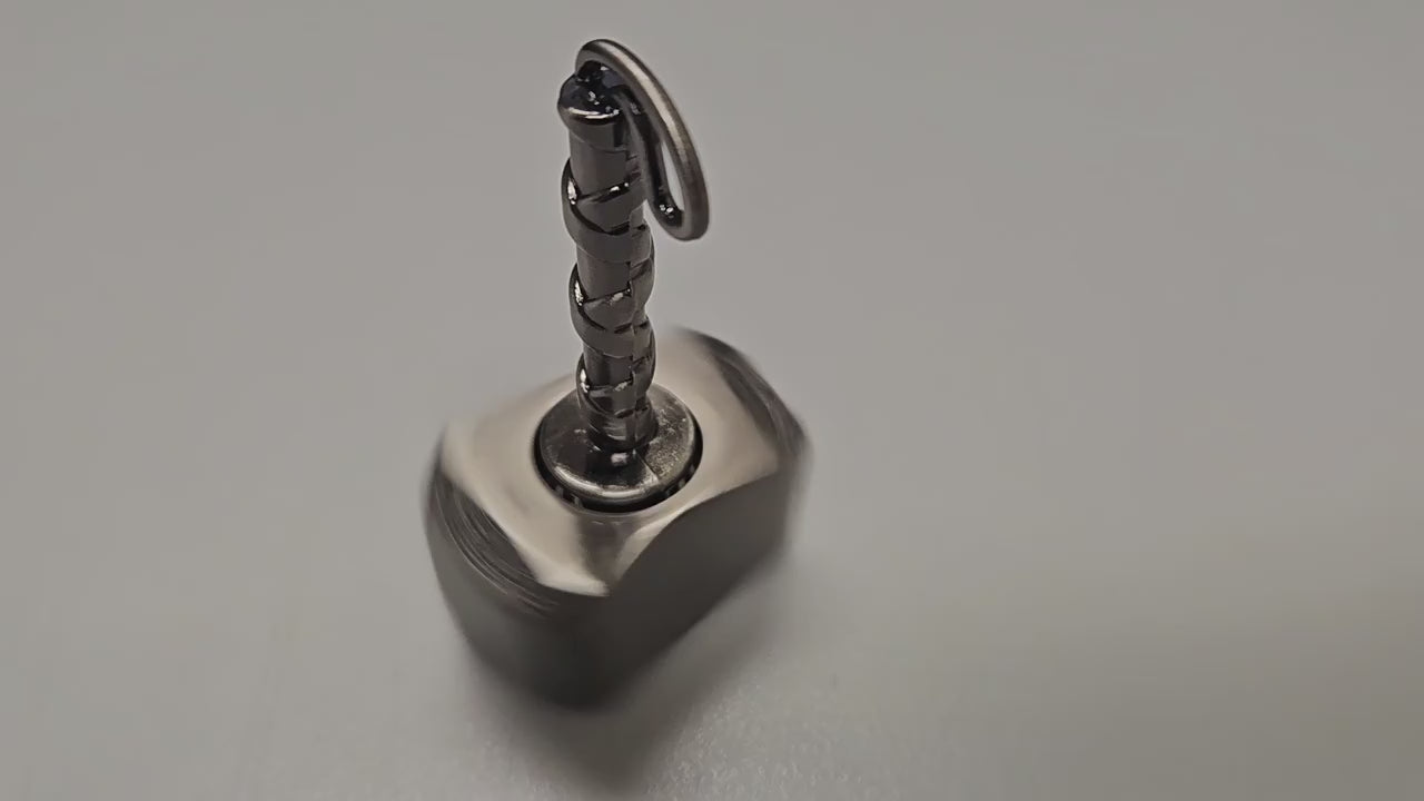 Brass Spinning Top | Premium Metal Fidget Toy | Stress Relief Desktop Gift - close-up view of handcrafted spinning top