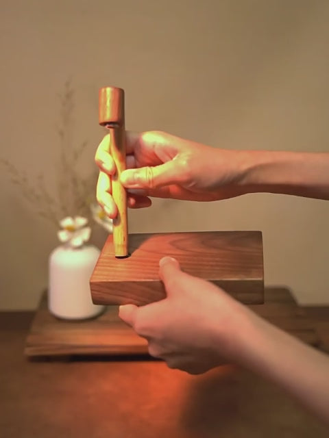 Ornement d'aromathérapie Esprit de la Forêt | Présentoir en bois avec LED | Cadeau décoratif à thème