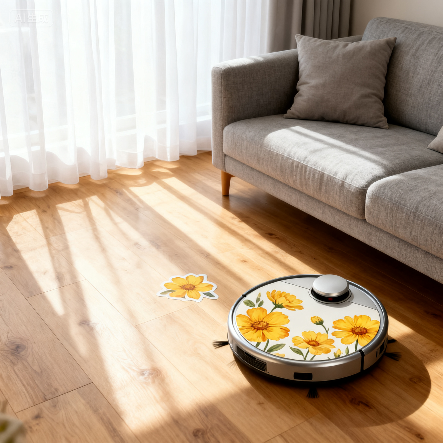 Autocollant artistique personnalisé pour votre aspirateur robot | Compatible avec Roborock, Dreame et Ecovacs | Autocollant vinyle personnalisé
