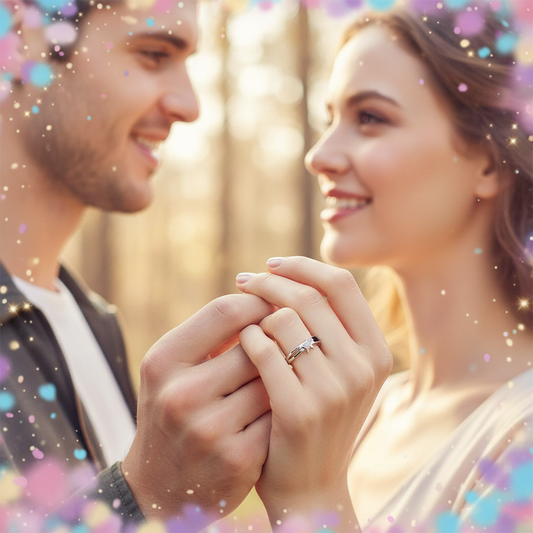 Unicorn Couple Ring Romantic Couple Scene