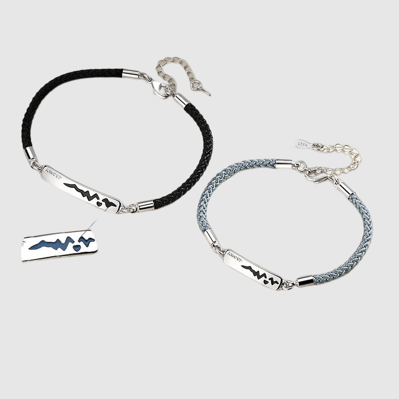 Temperature-sensitive color-changing heartbeat couple bracelets