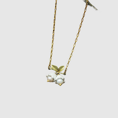 Lily of the  Valley Pearl Necklace for Girlfriend
