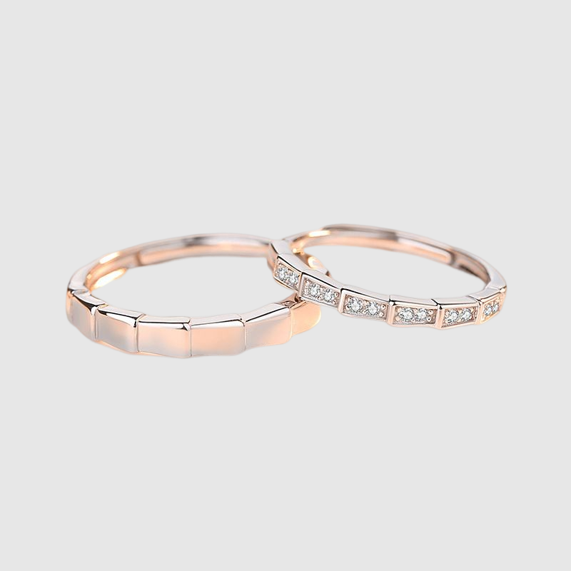 Bamboo Fashion Element Couple Ring