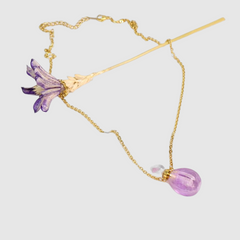 Amethyst Perfume Bottle Openable Ladies Necklace