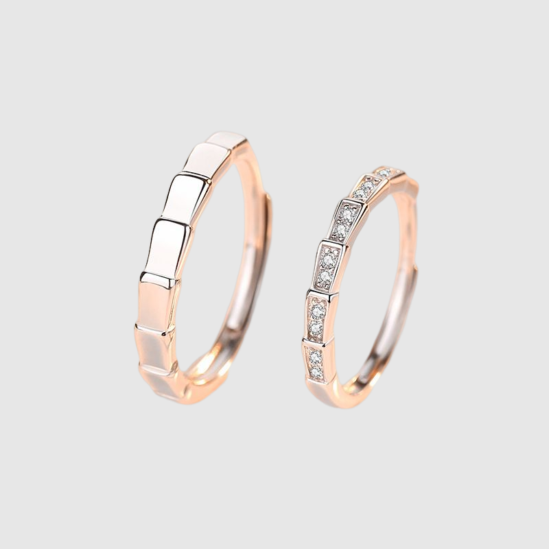 Bamboo Fashion Element Couple Ring
