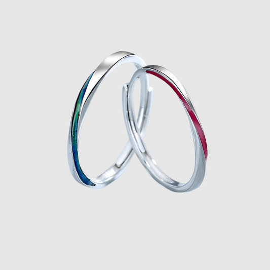 Original Mobius Couple Ring and Color Can be Change with Temperature Valentine's Day Gift