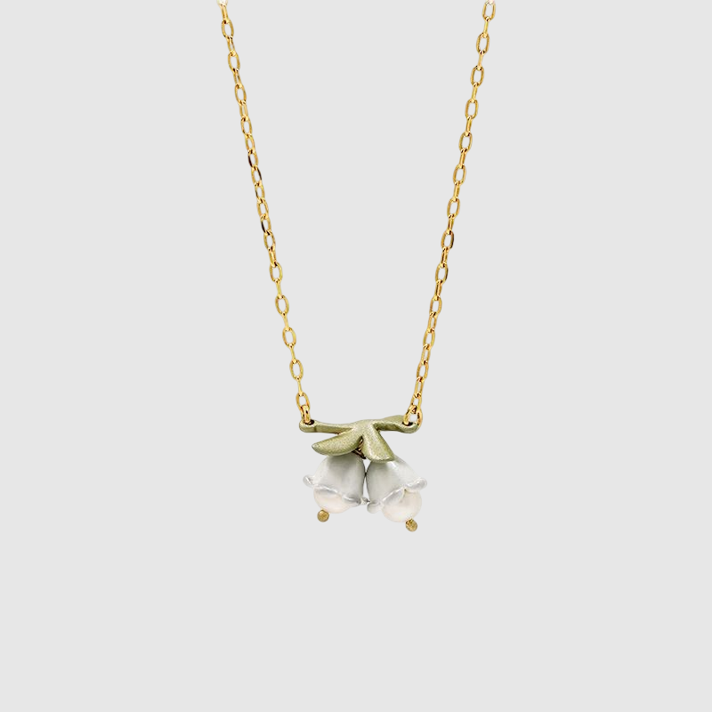 Lily of the  Valley Pearl Necklace for Girlfriend