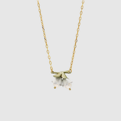 Lily of the  Valley Pearl Necklace for Girlfriend